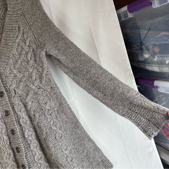 Free People Gray Cable Knit Cardigan - Picture 13 of 16